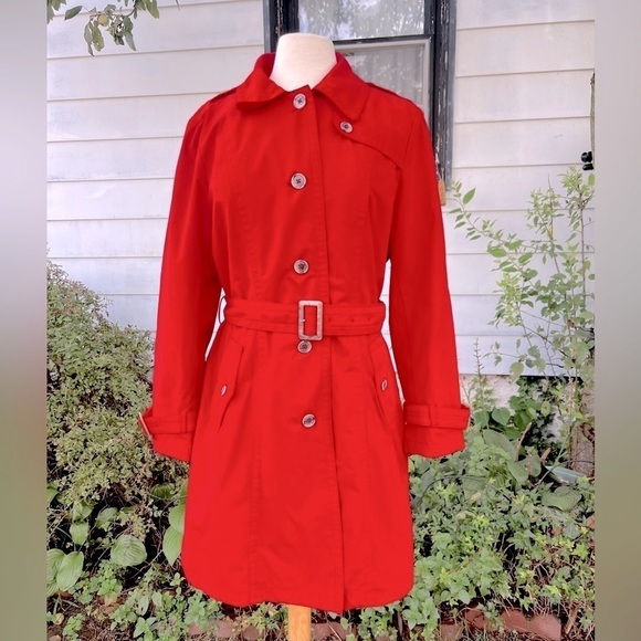Pendleton Jackets & Blazers - Pendleton Ladies' Trench Coat Large RED Waterproof And Breathable (S)